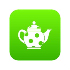 Kettle icon digital green for any design isolated on white vector illustration