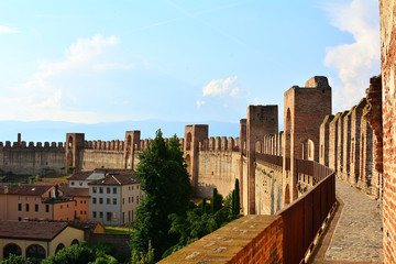 Ancient walls of Cittadella, beautiful village in Padua, Veneto, Italy. - 207496160