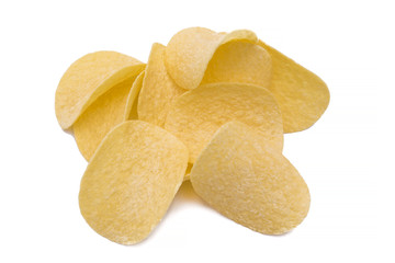 french fries isolated on white