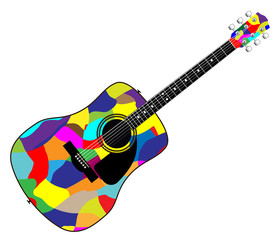 Harlequin Patchwork Acoustic Guitar