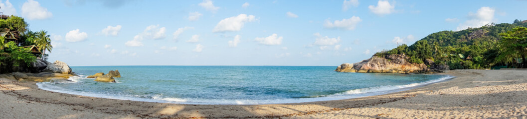 Tropical beach panorama on koh phangan island, Thailand