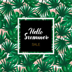 Hello Summer Sale Tropical Concept