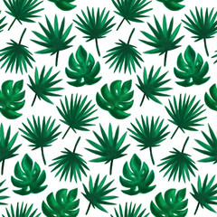 Tropical Leaf Seamless Pattern