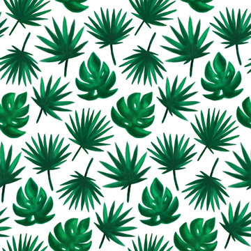 Tropical Leaf Seamless Pattern © anna_leni