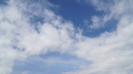 Clouds and clear blue sky