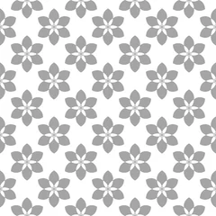 Gordijnen Grijs naadloos patroon op witte achtergrond © Liudmyla