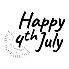 Fototapeta na wymiar Happy 4 th July and Independence Day. Greeting Cards with Font. Vector illustration