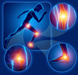 3d Illustration of male feeling Leg pain