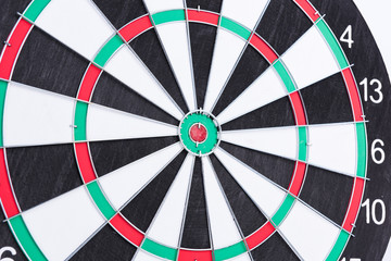 Closeup of darts board