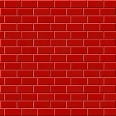 Red brick wall seamless 3d flat design texture background