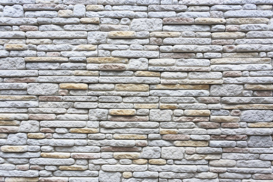 The surface pattern of wall decoration with gray stone.