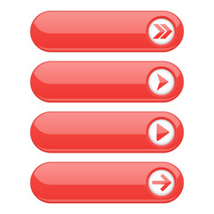 Fototapeta premium Red interface buttons with arrows