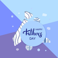 Happy Father's Day banner. Element for greeting card. Vector Illustration.