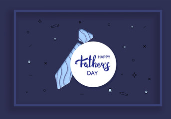Happy Father's Day banner. Element for greeting card. Vector Illustration.
