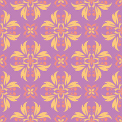 Floral seamless pattern. Colored background