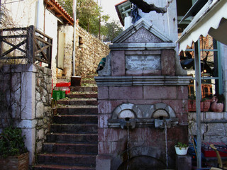 Fototapeta premium Arachova mountain town Boeotia Greece