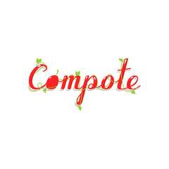 logotype design concept compote drink