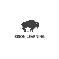 logotype design concept bison education