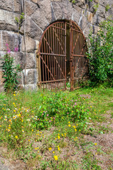 Large iron gate into the ramparts