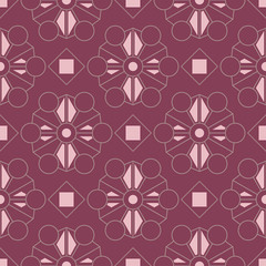 Geometric purple red seamless pattern