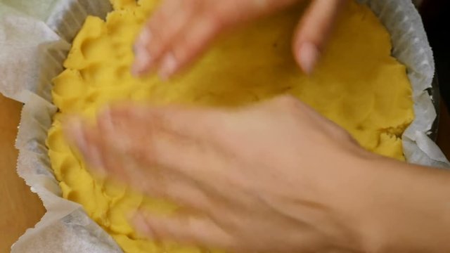 making the tart - preparing the raw dough