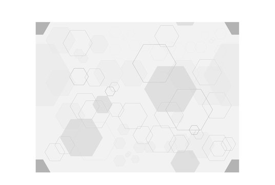 Grey Hexagon Pattern Seamless Background Vector Illustration