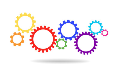 gears for cooperation or teamwork Background