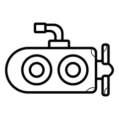 Simple icon submarine.