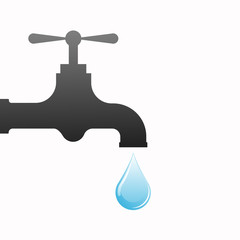 Water drop icon Isolated