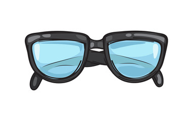 Fashionable Black Eyeglasses Frame Illustration