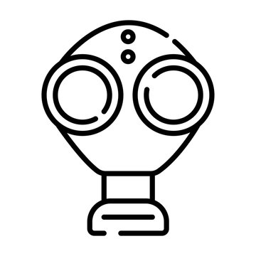recommend clip art: Respirator linear icon. Gas mask. Pest control equipment