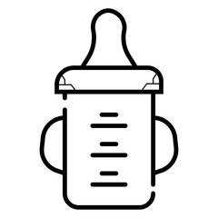 Baby bottle vector icon