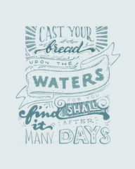 Words of wisdom in vintage hand-lettered inspirational quote, vector