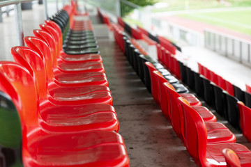 Pl&auml;tze f&uuml;r Fan, trib&uuml;ne, Fu&szlig;ball Weltmeisterschaft, leere Sesseln