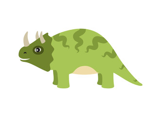 Triceratops Dinosaur Type Vector Illustration