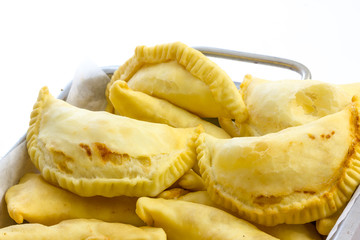 Puglia panzerotti stuffed with tomato and mozzarella