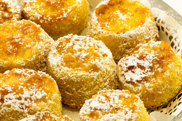 Sweet donuts with jam