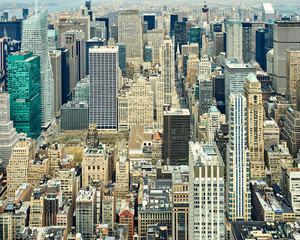 Fototapeta premium Cityscape view of Manhattan from Empire State Building