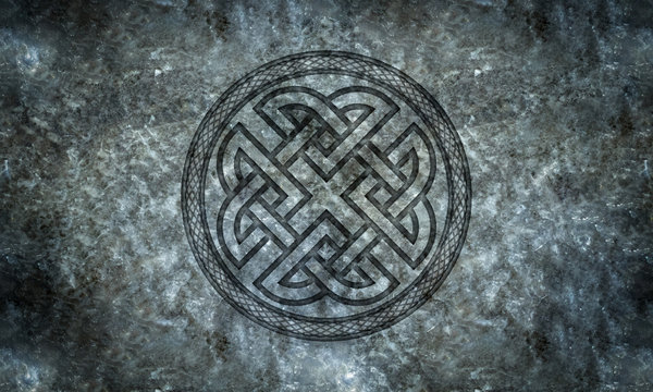 Celtic or Norse Knotwork in Stone