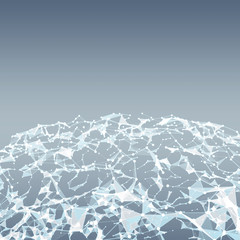 Connections and datas exchanges over the planet Earth 3D rendering