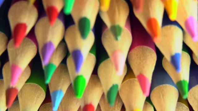 Colored pencil on a white background ,b-roll footage for making changes