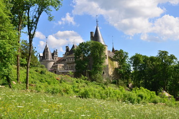 CHÂTEAU NÉOGOTHIQUE DE LA ROCHEPOT (12 éme,15 éme Siècle) Cote d'Or BOURGOGNE FRANCE