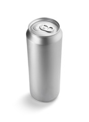 aluminum can on white background