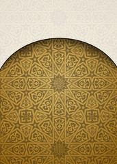Ottoman Design and Islamic Pattern Gold Background