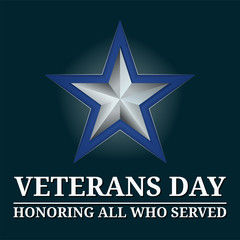 Veterans Day honoring all who served illustration