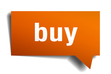 buy orange 3d speech bubble