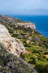 Fototapeta na wymiar Photo of Dingli Cliffs and Mediterranean Sea, Malta