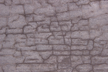 gray concrete wall in cracks, street background