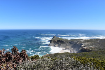 View of Cape of Good Hope from Cape Point in Cape Town on the Cape Peninsula Tour in South Africa