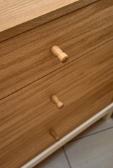 Wooden facades with wooden handles